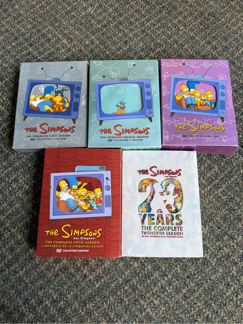 The Simpsons DVD Box Sets Seasons 1,2,3,5,20
